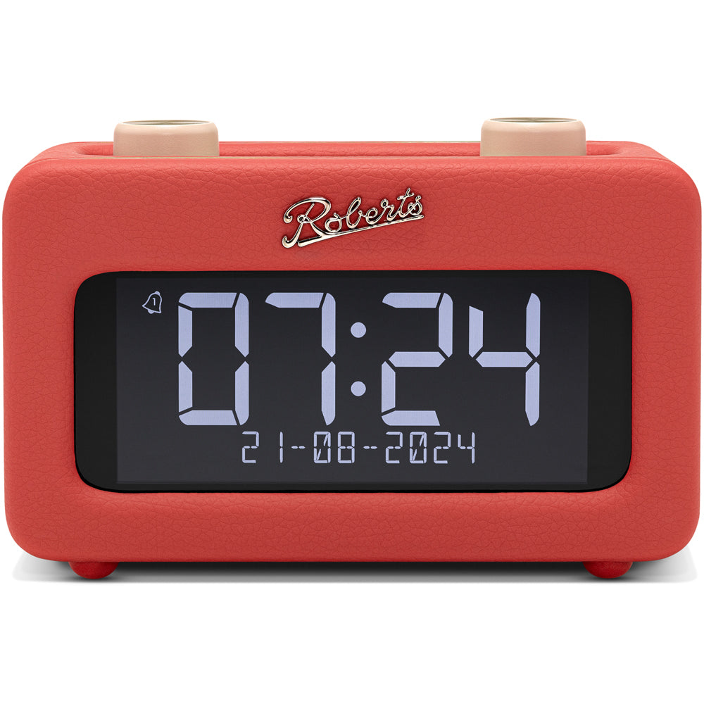 Roberts Revival Rest DAB DAB+ FM Bluetooth Bedside Clock Radio Classic Red