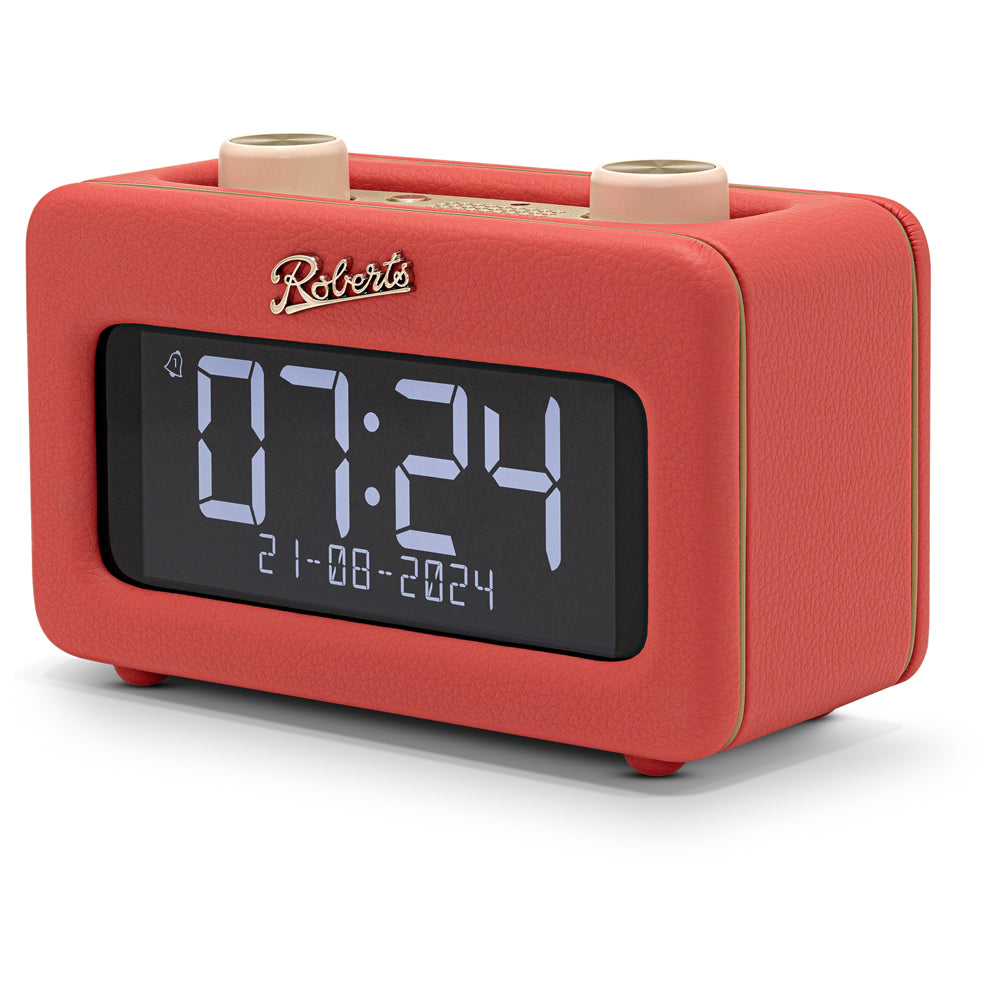 Roberts Revival Rest DAB DAB+ FM Bluetooth Bedside Clock Radio Classic Red