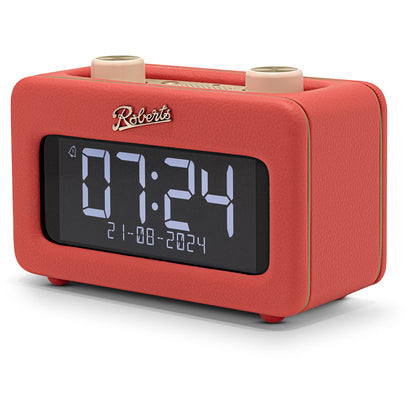 Roberts Revival Rest DAB DAB+ FM Bluetooth Bedside Clock Radio Classic Red