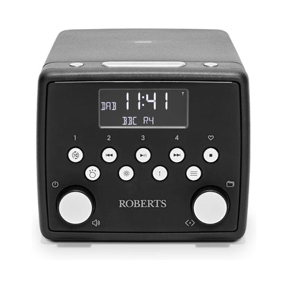 Roberts SOUND 49 FM DAB DAB+ Digital Clock Radio with Bluetooth and CD Player - Black