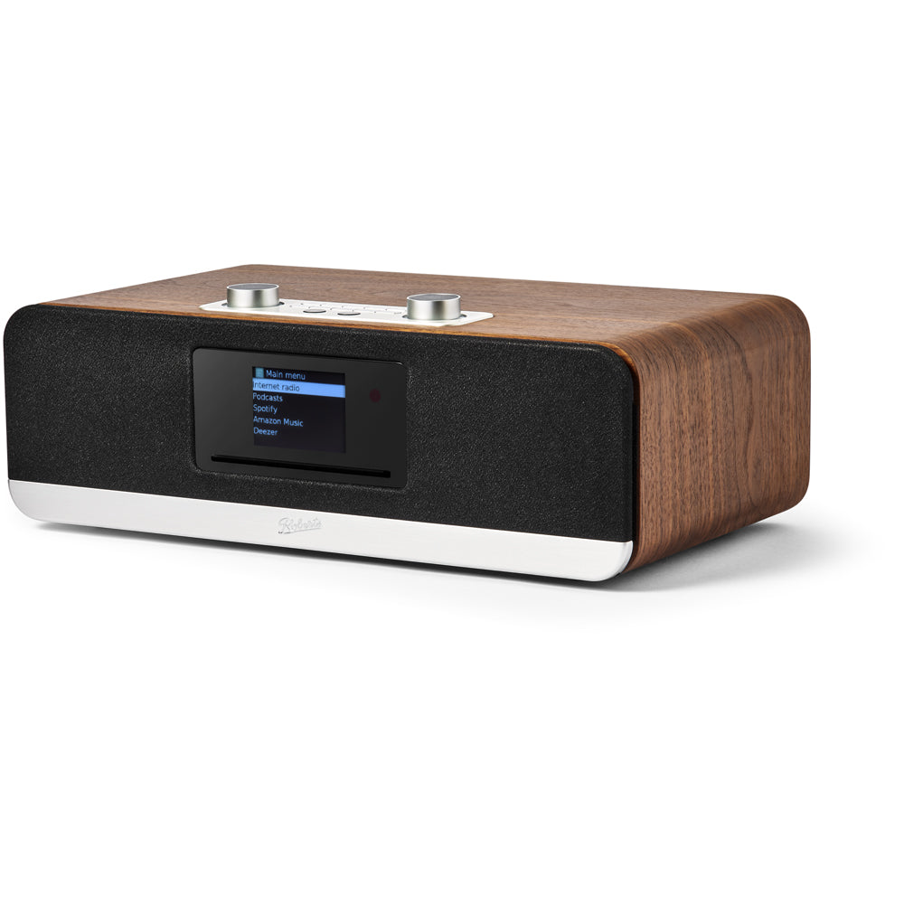 Roberts Stream 67L Bluetooth Sound System with CD Player and Internet DAB+ Radio - Walnut