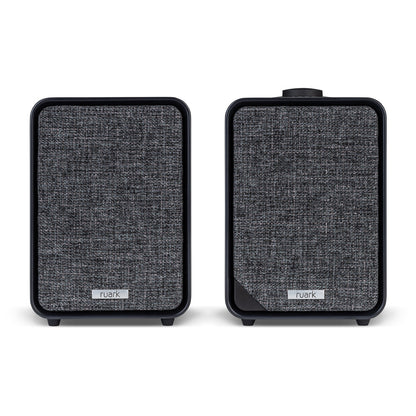 Ruark MR1 MK3 Active Bluetooth Speakers Pair with Built-in MM Phono Preamplifier - Charcoal Black