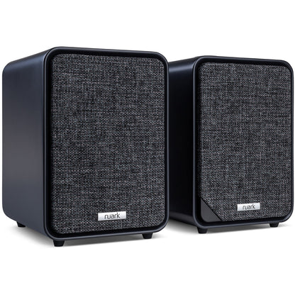Ruark MR1 MK3 Active Bluetooth Speakers Pair with Built-in MM Phono Preamplifier - Charcoal Black