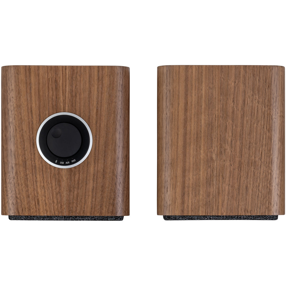 Ruark MR1 MK3 Active Bluetooth Speakers Pair with Built-in MM Phono Preamplifier - Rich Walnut