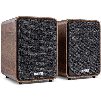 Ruark MR1 MK3 Active Bluetooth Speakers Pair with Built-in MM Phono Preamplifier - Rich Walnut