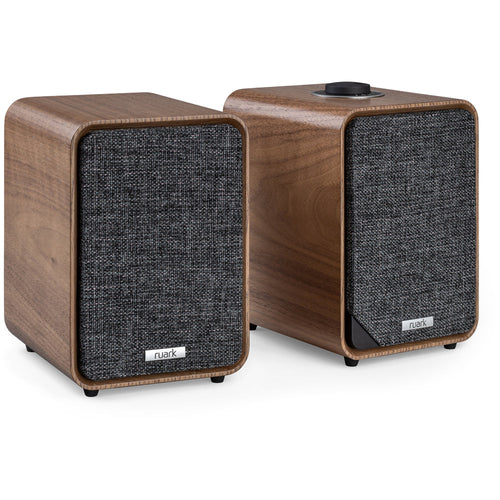 Ruark MR1 MK3 Active Bluetooth Speakers Pair with Built-in MM Phono Preamplifier - Rich Walnut