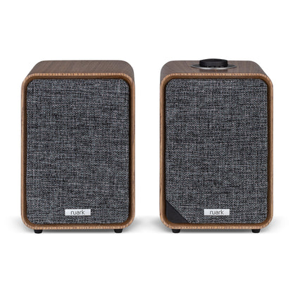 Ruark MR1 MK3 Active Bluetooth Speakers Pair with Built-in MM Phono Preamplifier - Rich Walnut