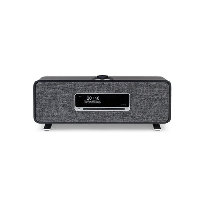 Ruark R3S Music System In Satin Charcoal Lacquer with Slate Grey Fabric Grille NEW
