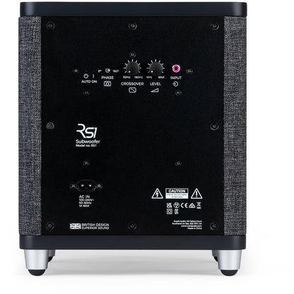 Ruark RS1 100W Subwoofer Satin Charcoal Black with Slate Grey Fabric Grille