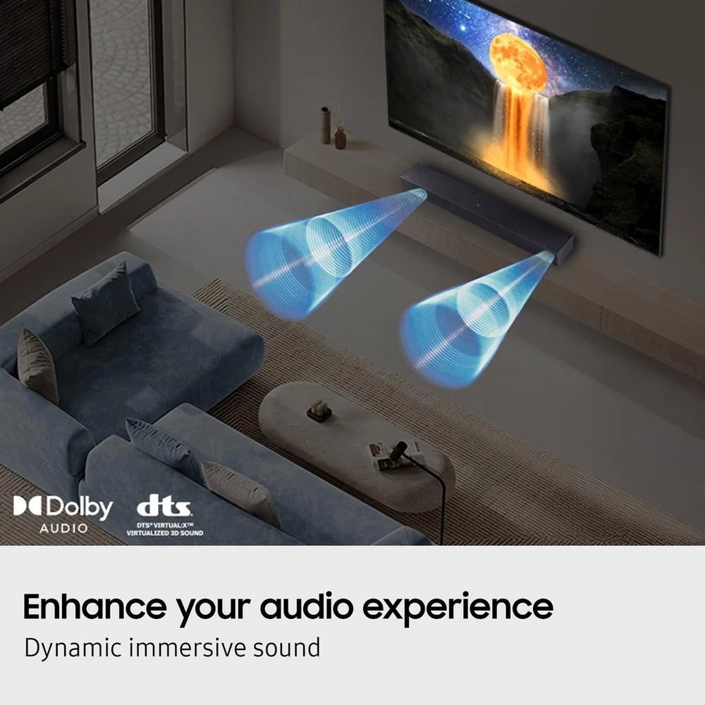 Samsung HW-B400F 2.0ch Wireless Soundbar in Titan Black 2025