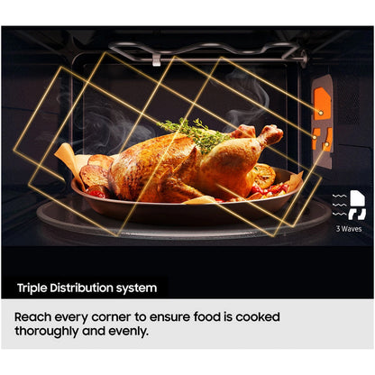 Samsung MS23K3515AK 23L Solo Microwave Oven with Triple Distribution System Black