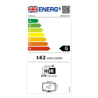 Samsung QE85Q7F2AUXXU 85 Inch Q7F2 4K QLED Ultra HD HDR AI Smart TV 2025