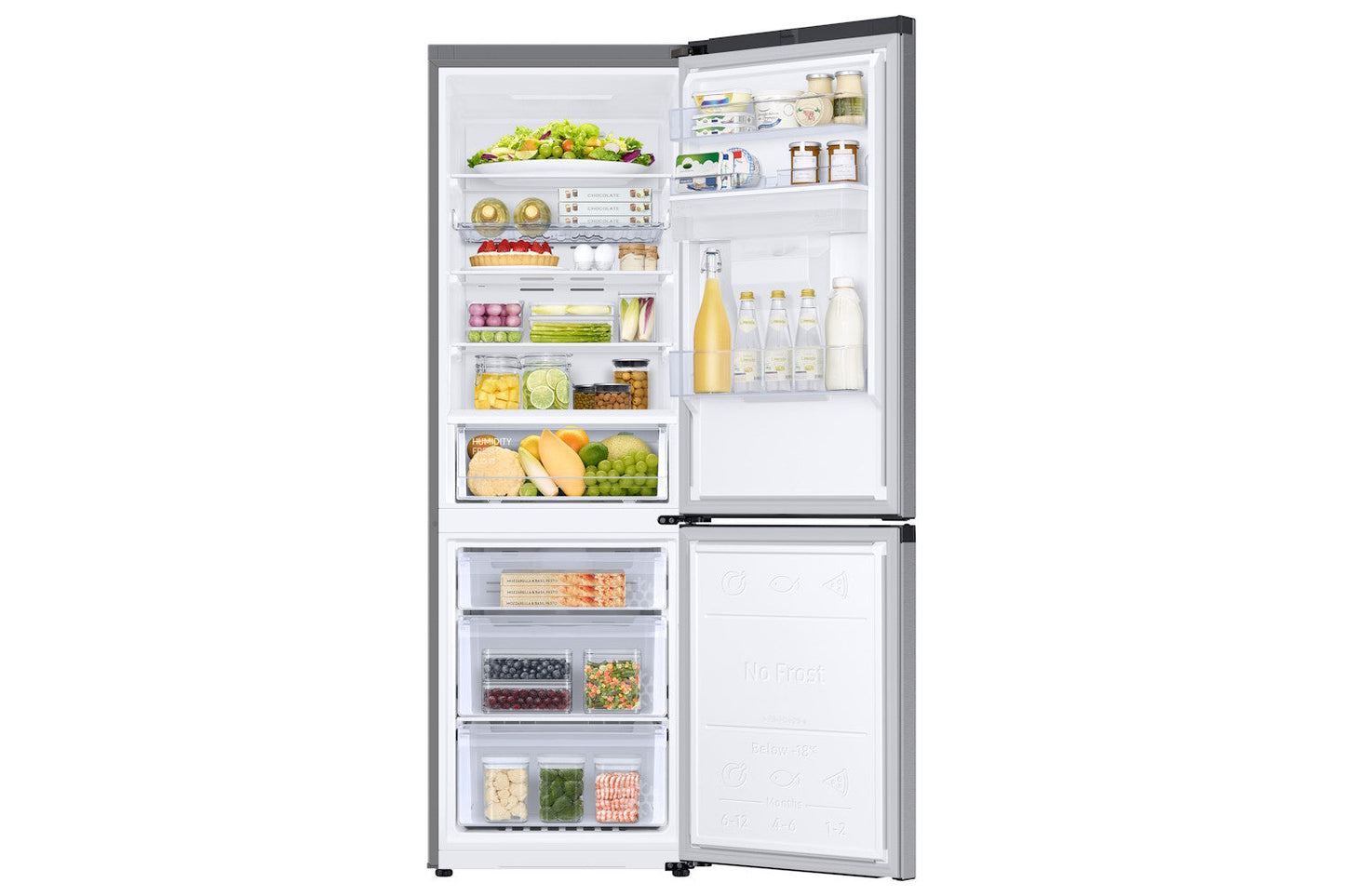 Samsung RB34C632ESAEU Series 7 SpaceMax 341L Freestanding Tall Fridge Freezer Silver