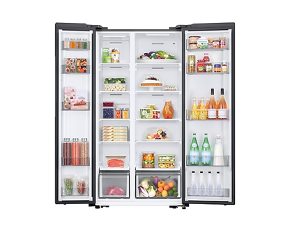 Samsung RS57DG400EM9EU Series 6 SpaceMax 91cm Frost Free American Style Smart Fridge Freezer in Gentle Silver Matt