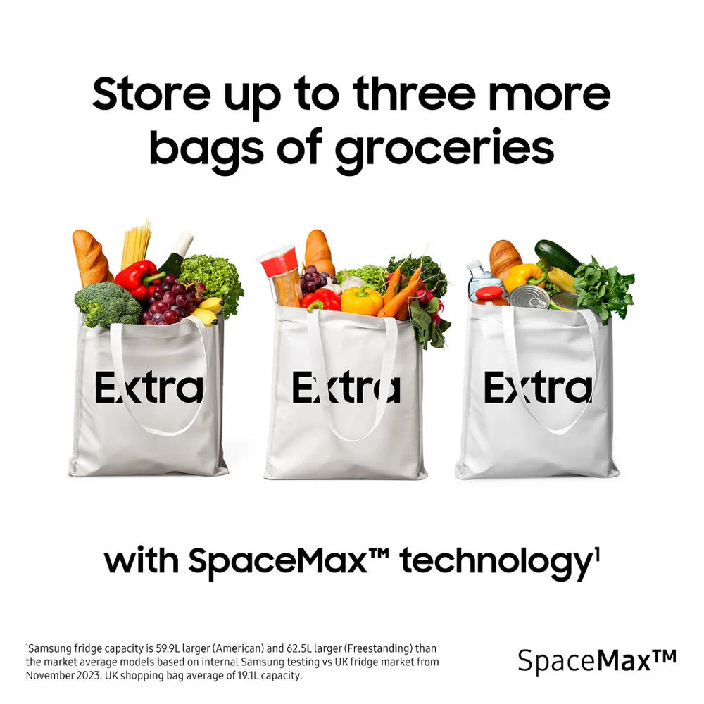 Samsung RS70F64KEFEU Series 6 Bespoke AI 91cm Side by Side American Style Fridge Freezer in Black