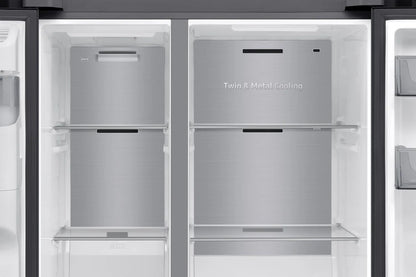 Samsung RS70F66KCFEU Bespoke AI Series 7 91cm Side by Side American Style Fridge Freezer in Black
