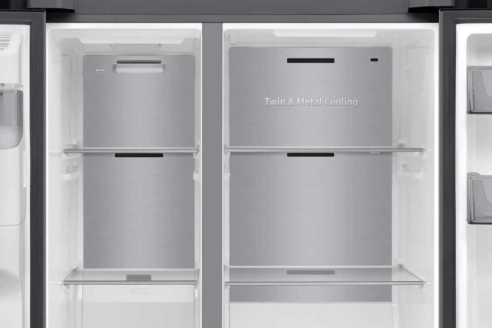 Samsung RS70F66KCTEU Series 7 Bespoke AI 91cm Side by Side American Style Fridge Freezer in Silver