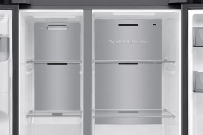 Samsung RS70F66KCTEU Series 7 Bespoke AI 91cm Side by Side American Style Fridge Freezer in Silver