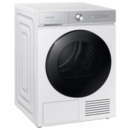 Samsung Series 8 DV90BB9445GHS1 with Optimal Dry 9kg Heat Pump Tumble Dryer White