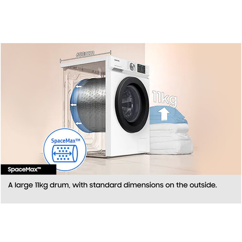 Samsung Series 8 WW11DB8B95GHU1 Bespoke AI Energy 11kg 1400 Spin Smart Washing Machine White