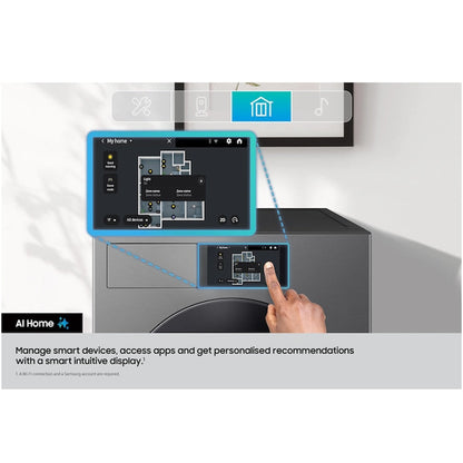 Samsung Series 9 DV90F09F4SU1 with AI Home 9kg Heat Pump Tumble Dryer Dark Steel