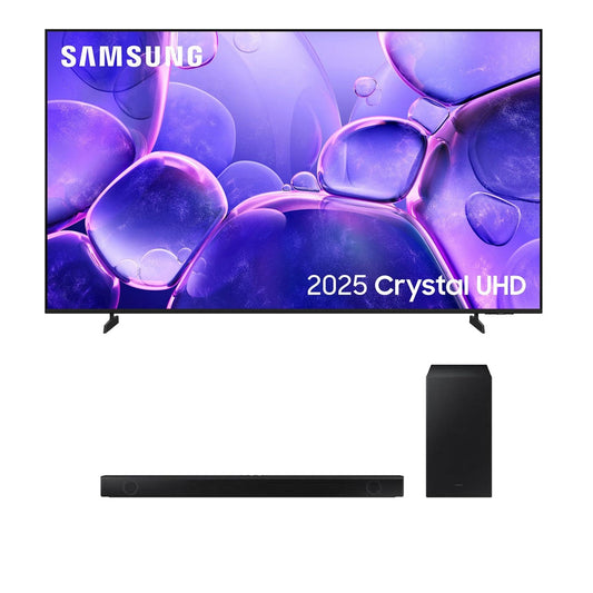 Samsung UE65U8020FKXXU 65 Inch Crystal UHD 4K Smart TV and HW-B530XU 2.1 Ch Wireless Soundbar with Subwoofer Bundle