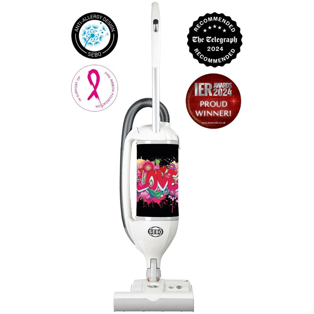 Sebo 90812GBG Felix Graffiti Bagged Upright Vacuum Cleaner White