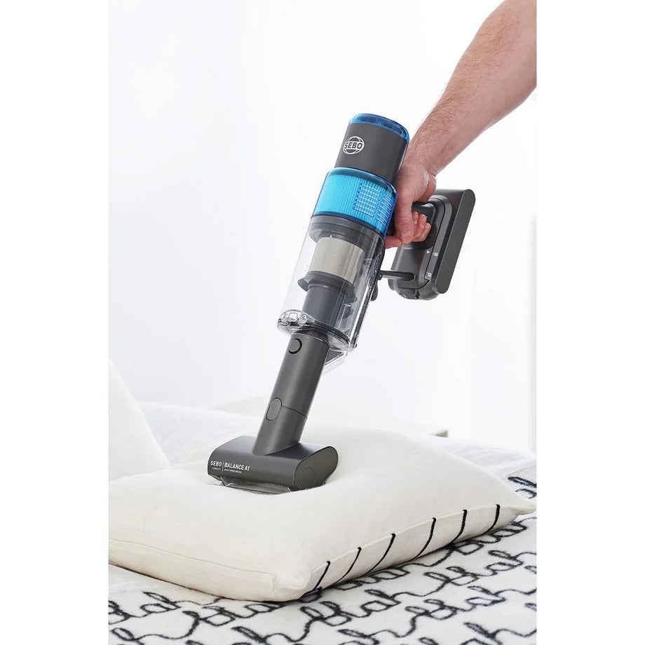 Sebo 95001GB Balance A1 Cordless Stick Vacuum Cleaner with up to 48 Minutes Run Time - Basalt Grey and Blue