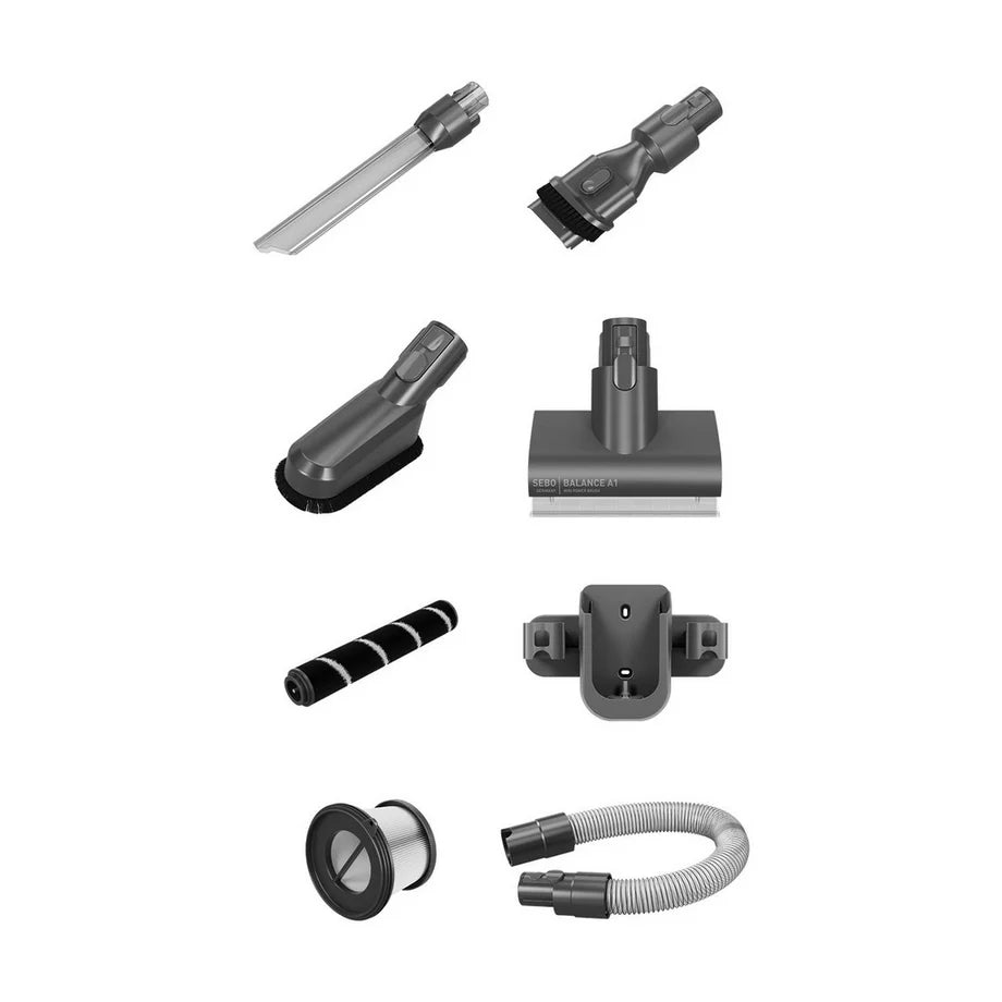 Sebo 95001GB Balance A1 Cordless Stick Vacuum Cleaner with up to 48 Minutes Run Time - Basalt Grey and Blue