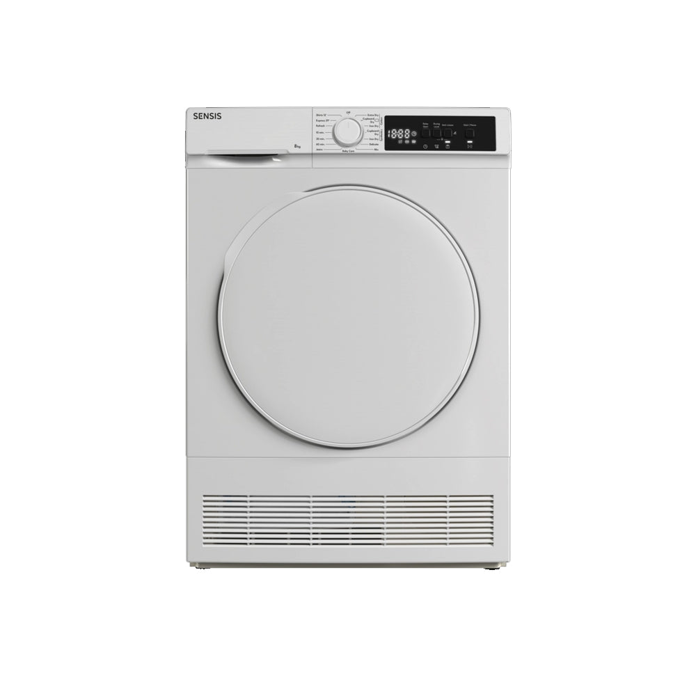 Sensis TDCF018BW 8kg Freestanding Condenser Tumble Dryer White - B Rated