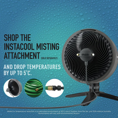 Shark FA150UK FlexBreeze TableMate Indoor to Outdoor High Velocity Tabletop Fan - Winter Fog