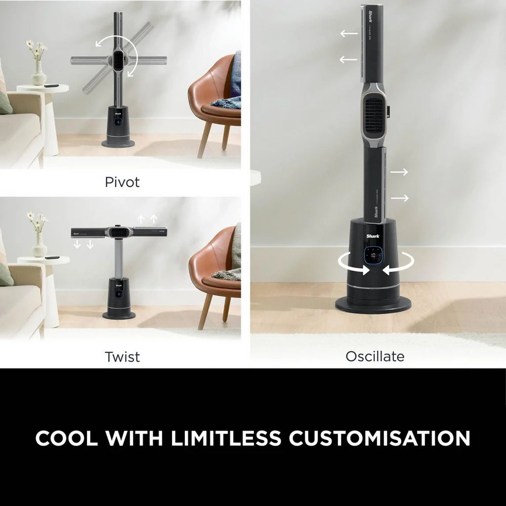 Shark TurboBlade Cool + Heat TH200UK Fan & Heater - Charcoal