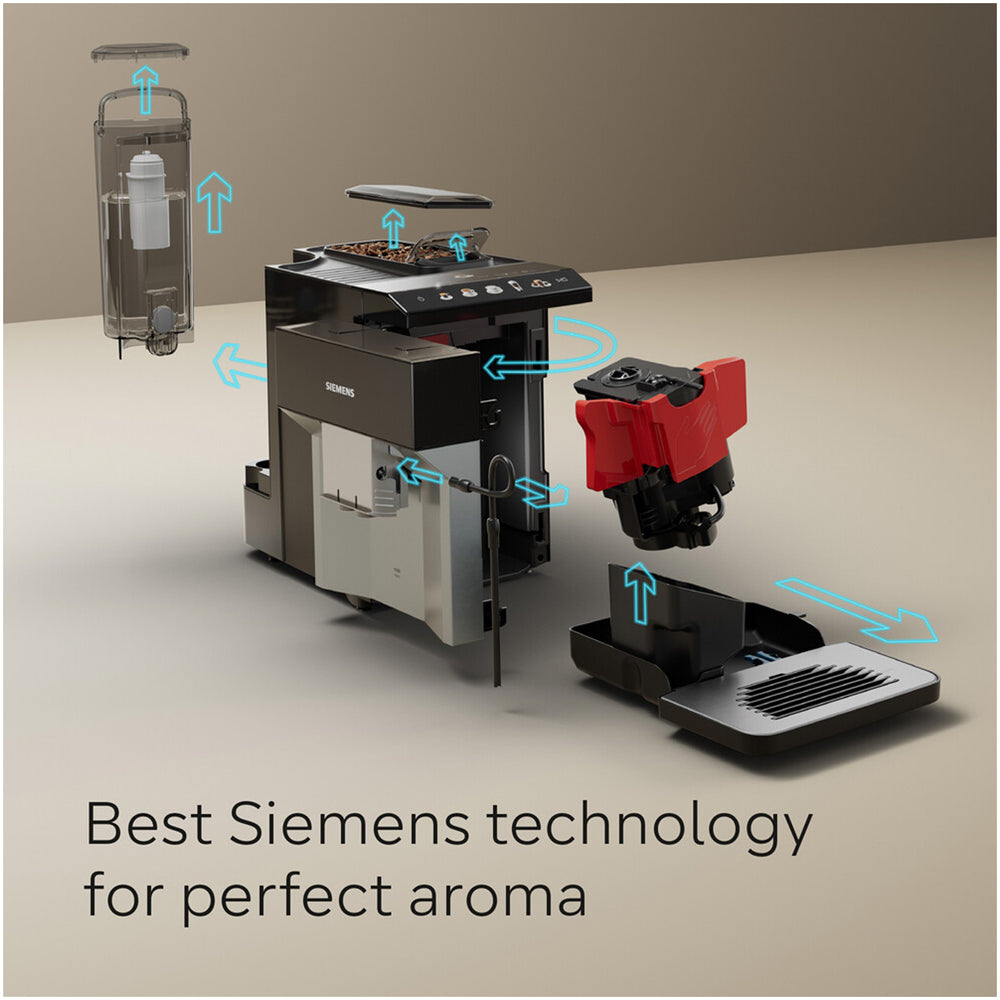 Siemens TP515GB1 EQ500 Bean to cup coffee machine Black Silver