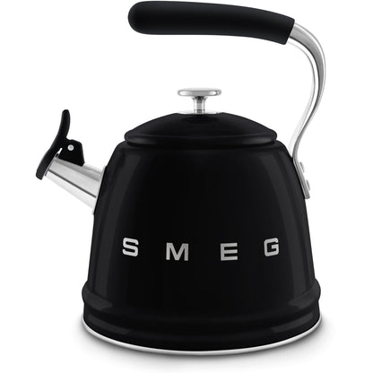 Smeg WKF01BL Retro 50s Style Whistling Hob Kettle Black