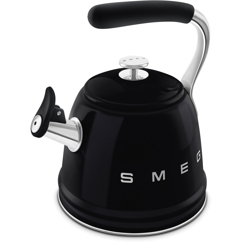 Smeg WKF01BL Retro 50s Style Whistling Hob Kettle Black