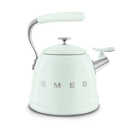 Smeg WKF01PG Retro 50s Style Whistling Hob Kettle Pastel Green