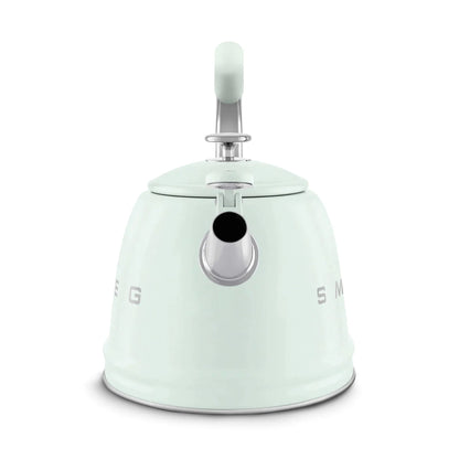 Smeg WKF01PG Retro 50s Style Whistling Hob Kettle Pastel Green