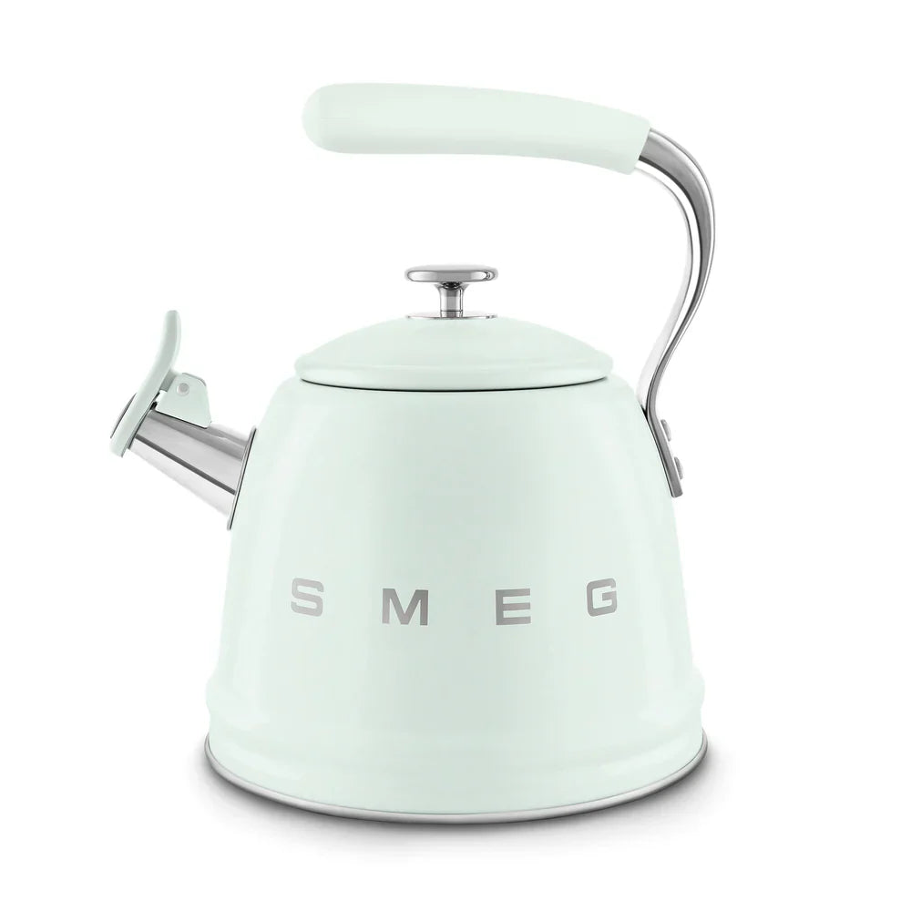 Smeg WKF01PG Retro 50s Style Whistling Hob Kettle Pastel Green