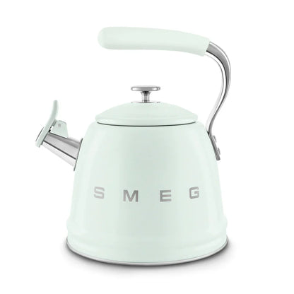 Smeg WKF01PG Retro 50s Style Whistling Hob Kettle Pastel Green