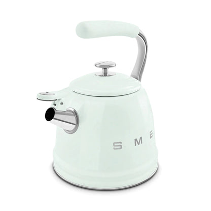 Smeg WKF01PG Retro 50s Style Whistling Hob Kettle Pastel Green