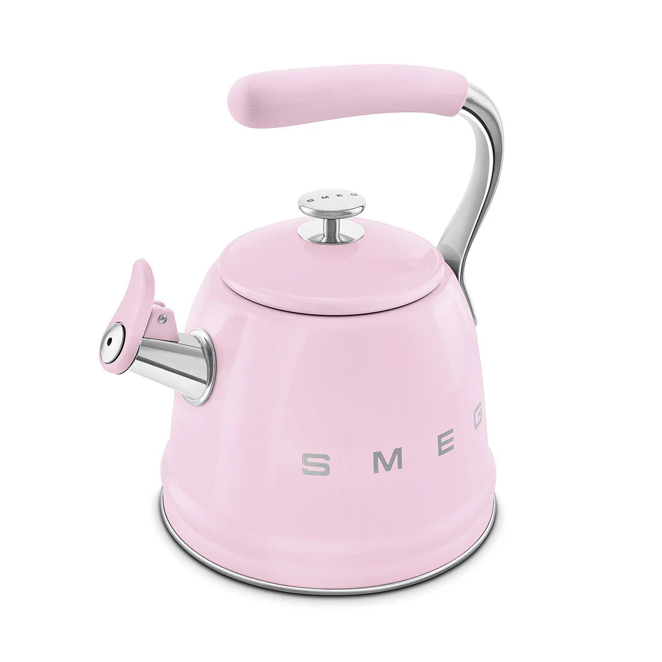 Smeg WKF01PK Retro 50s Style Whistling Hob Kettle Pink