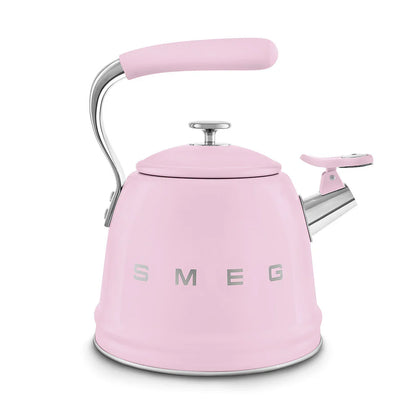 Smeg WKF01PK Retro 50s Style Whistling Hob Kettle Pink