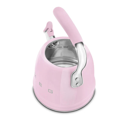 Smeg WKF01PK Retro 50s Style Whistling Hob Kettle Pink