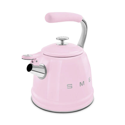 Smeg WKF01PK Retro 50s Style Whistling Hob Kettle Pink