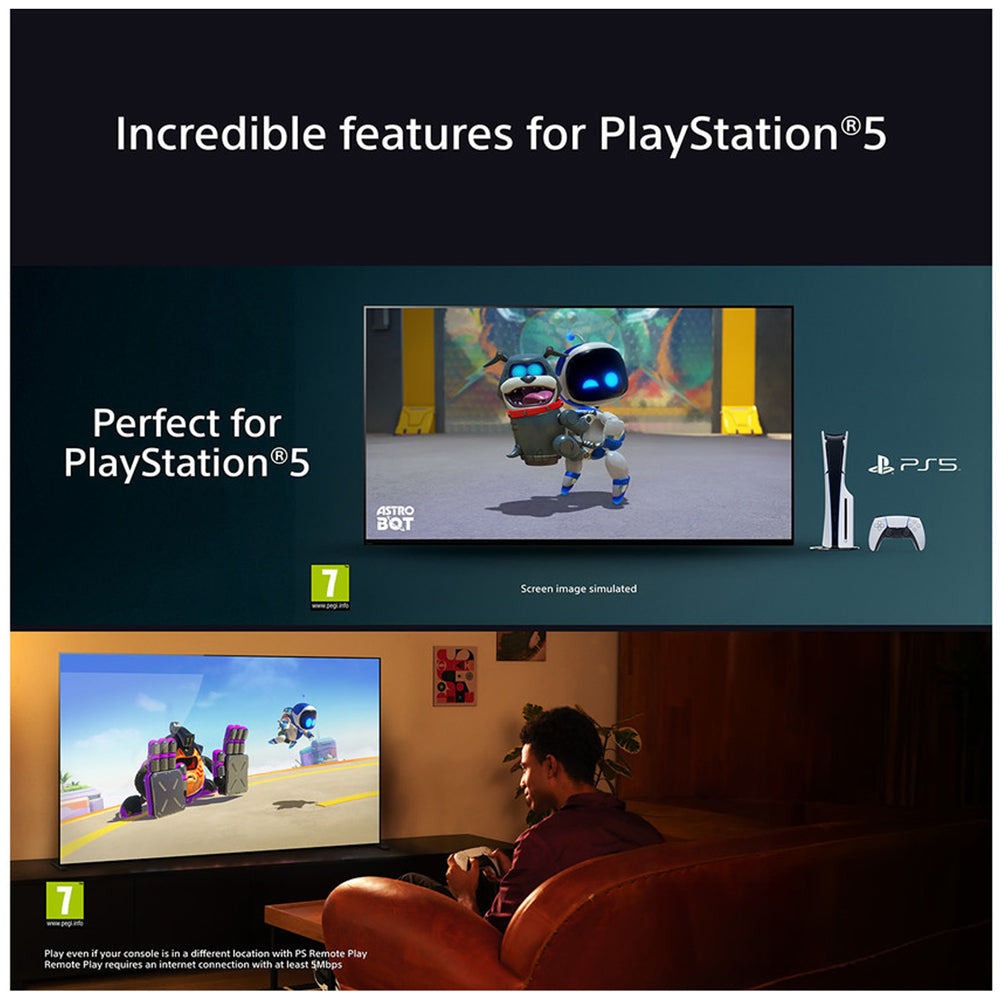 Sony K55XR55B 55 Inch BRAVIA 5 Mini LED 4K UHD HDR Smart TV and HT-B600 3.1.2ch BRAVIA Theatre Bar 6 Soundbar with Subwoofer