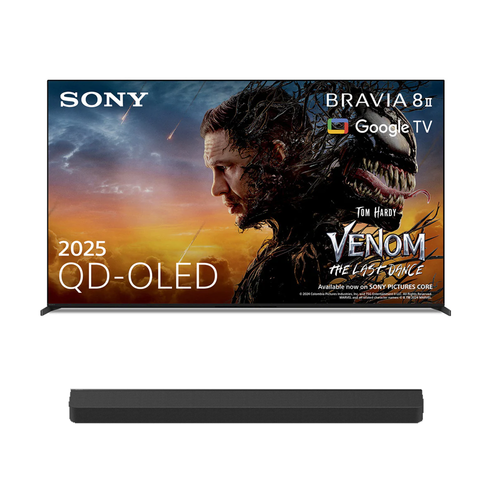 Sony K65XR8M25B 65 Inch BRAVIA 8 II QD-OLED 4K UHDR Google TV and HTA8000.CEK 5.0.2 BRAVIA Theatre Bar 8 Soundbar Bundle