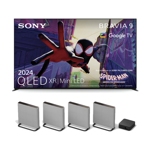 Sony K75XR90PU 75 Inch 4K UHD HDR QLED Mini Led BRAVIA 9 Google TV and Sony HTA9M2 4.1.4 Bravia Quad Home Theatre System Bundle