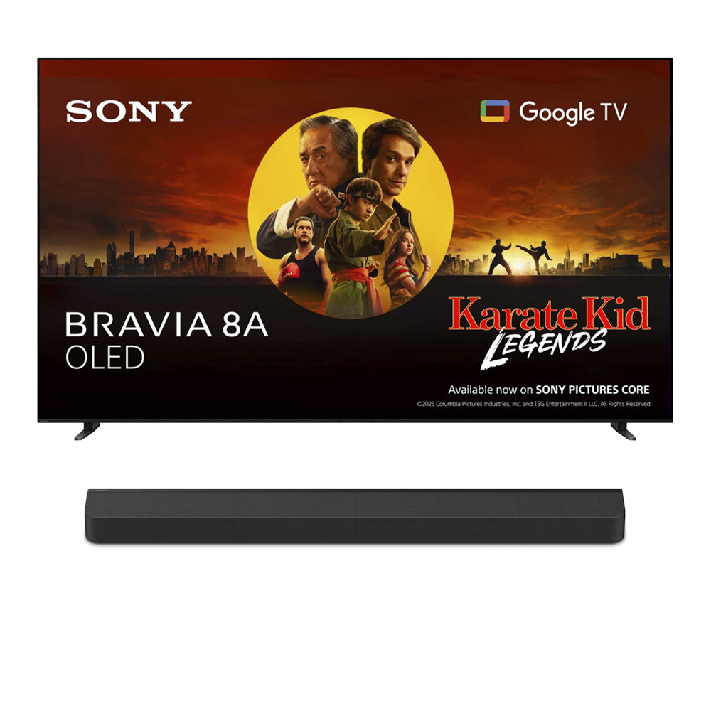 Sony K77XR8APU 77 Inch BRAVIA 8A 4K UHD HDR OLED Smart TV with BRAVIA Theatre Bar 8 HTA8000 Soundbar Bundle