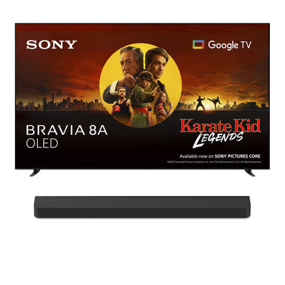 Sony K77XR8APU 77 Inch BRAVIA 8A 4K UHD HDR OLED Smart TV with BRAVIA Theatre Bar 8 HTA8000 Soundbar Bundle