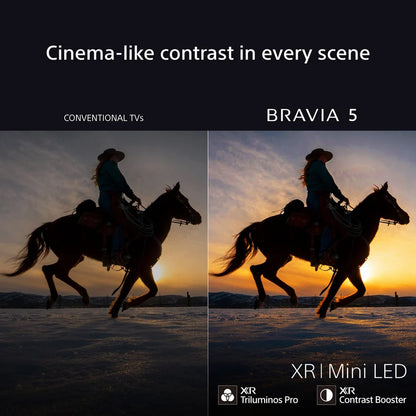 Sony K98XR55BP 98 Inch BRAVIA 5 Mini LED 4K Ultra HD HDR Smart Google TV 2025